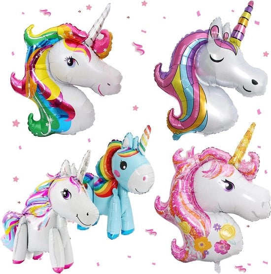 Decorazione di Festa Balloone XXL Einhorn 5 pezzi Balloone Einhorn decorazione per bambini festa di compleanno decorazione di festa regalo