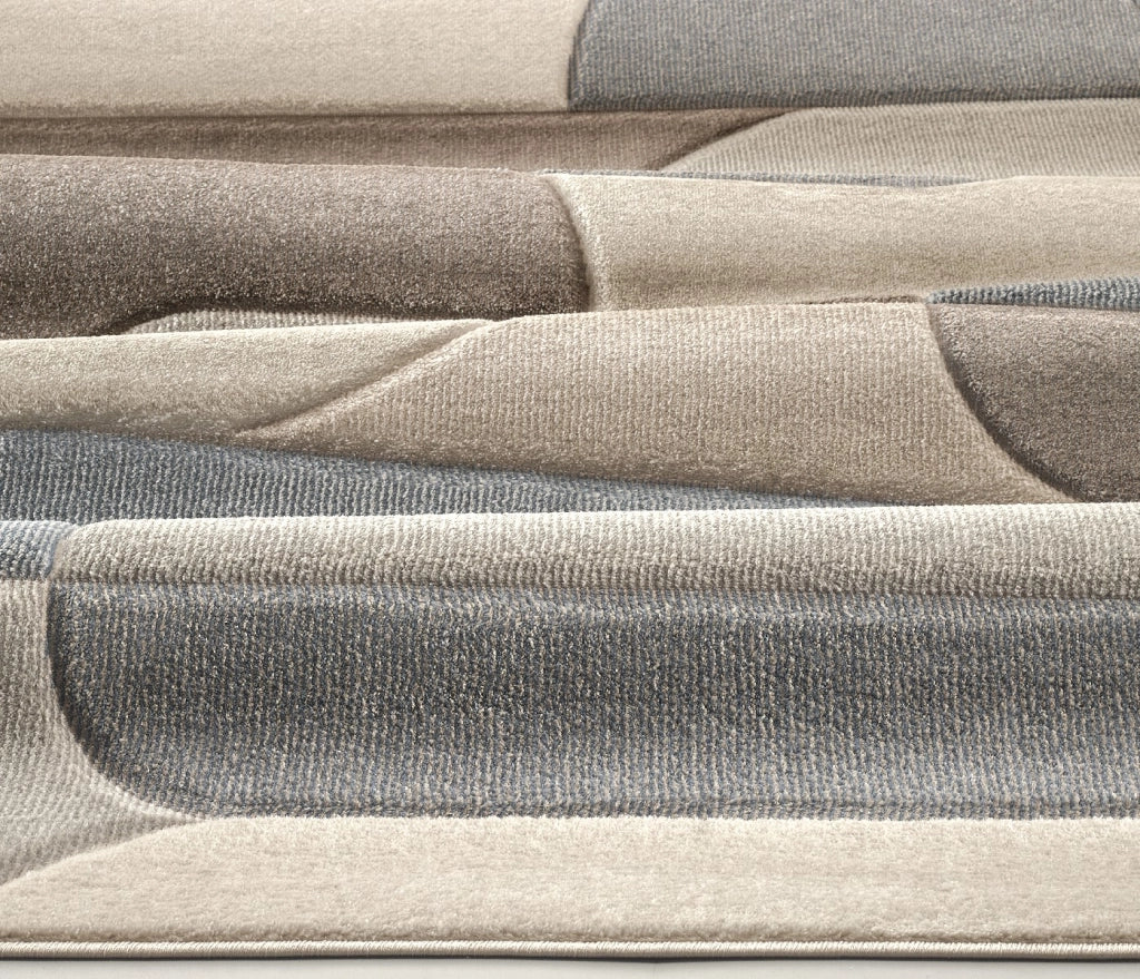 Tappeto FUNNY H8231 grigio beige cm.200x290 design moderno contemporaneo