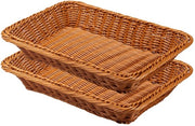 Set di 2 ceste in rattan - ceste per verdura frutta - ceste per ristoranti cucine esterne - ceste per regali