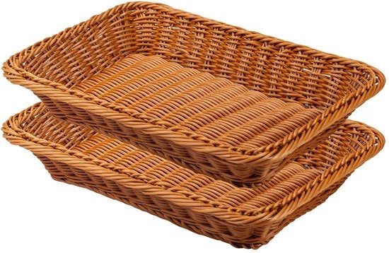 Set di 2 ceste in rattan - ceste per verdura frutta - ceste per ristoranti cucine esterne - ceste per regali