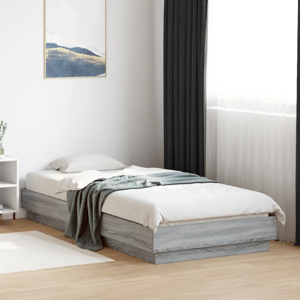 Giroletto-Struttura Letto Grigio Sonoma 100x200 cm in Legno Multistrato 451260
