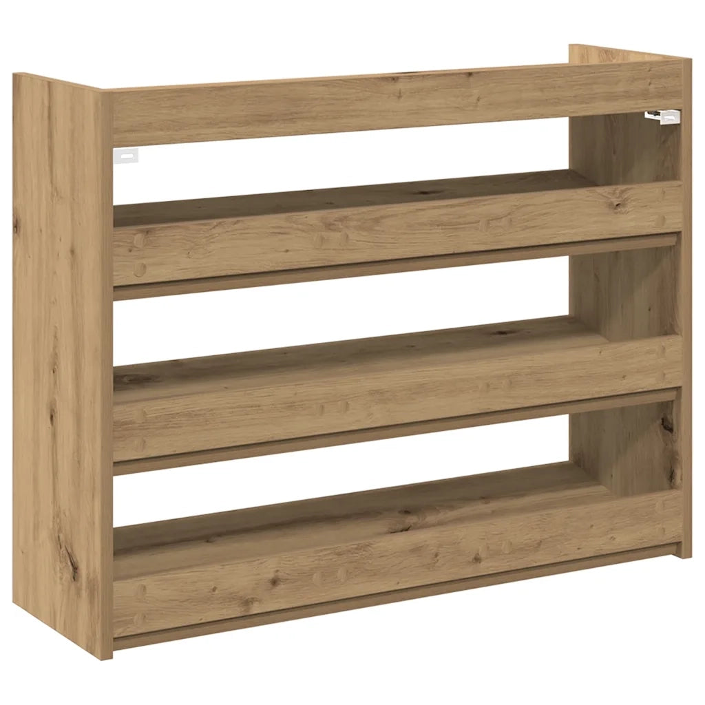 vidaXL Scarpiera Rovere Artigianale 80x25x62 cm in Legno Multistrato