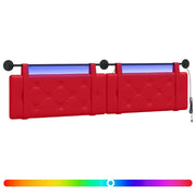 Testiera | Testata sospesa Con luce LED Rosso Similpelle