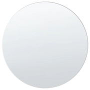 Specchio da parete rotondo senza cornice argento 80 x 80 cm bagno soggiorno camera da letto
