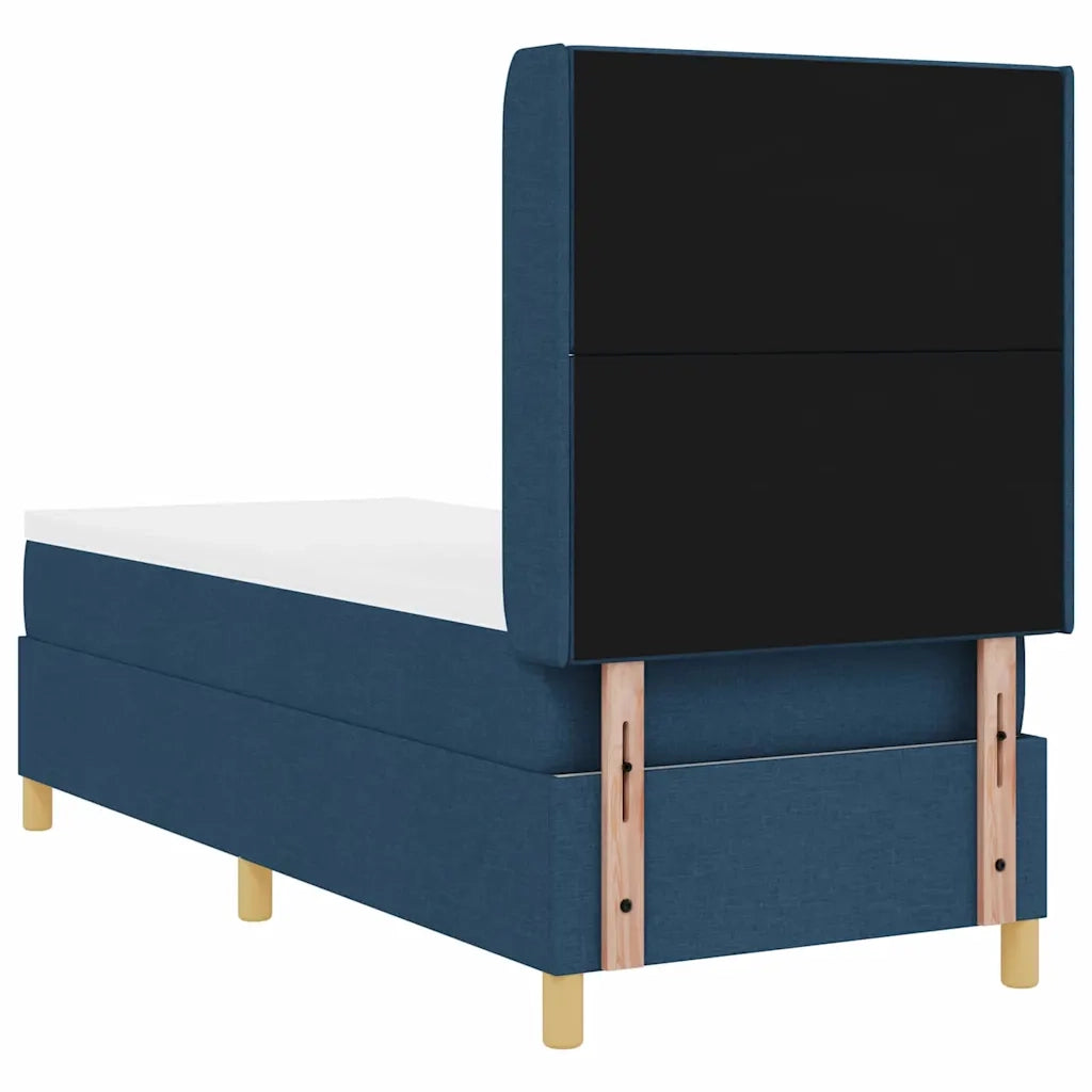 Letto a molle con materasso Blu 140 x 200 cm Tessuto 3343727