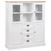 Vetrina in legno bianco 115x35x130,5h