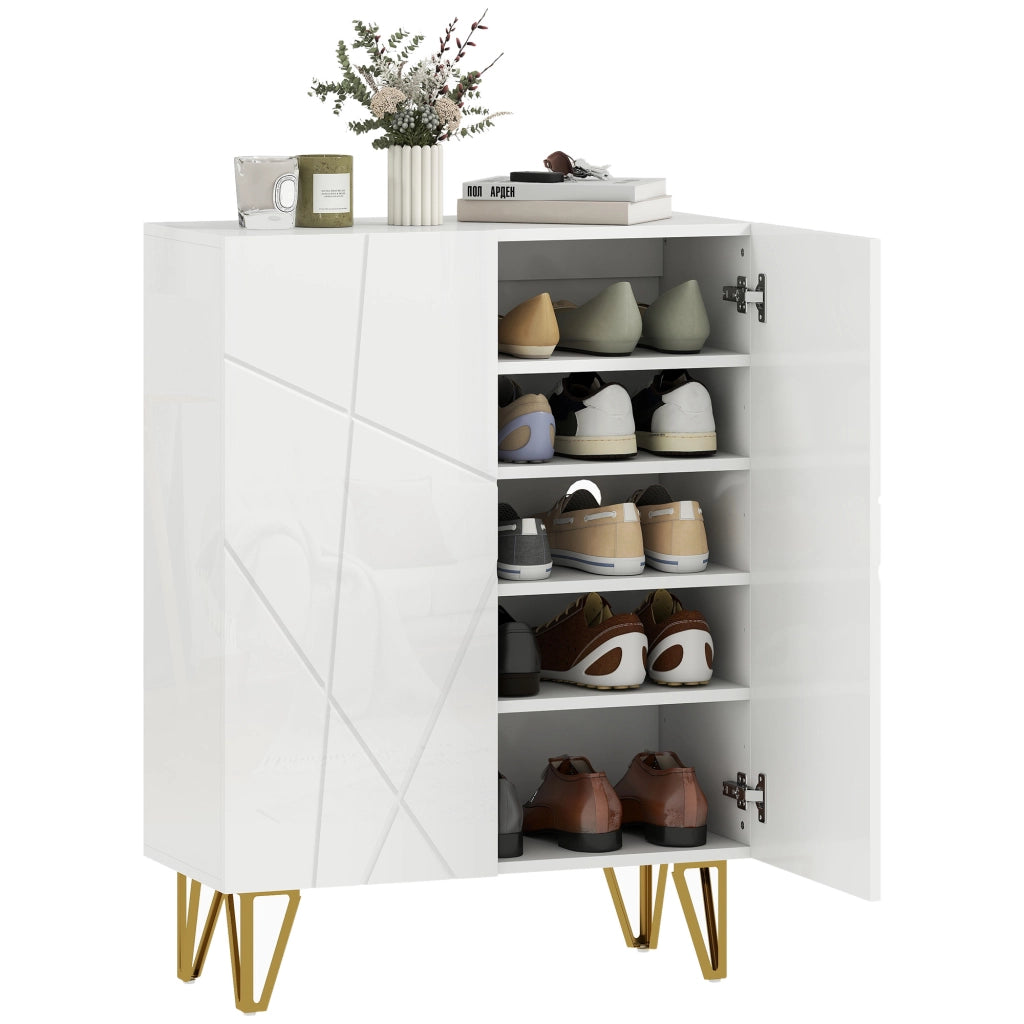 Armadio per scarpe con 2 ante ¨C zephmum ¨C Bianco 72x31.5x95 cm