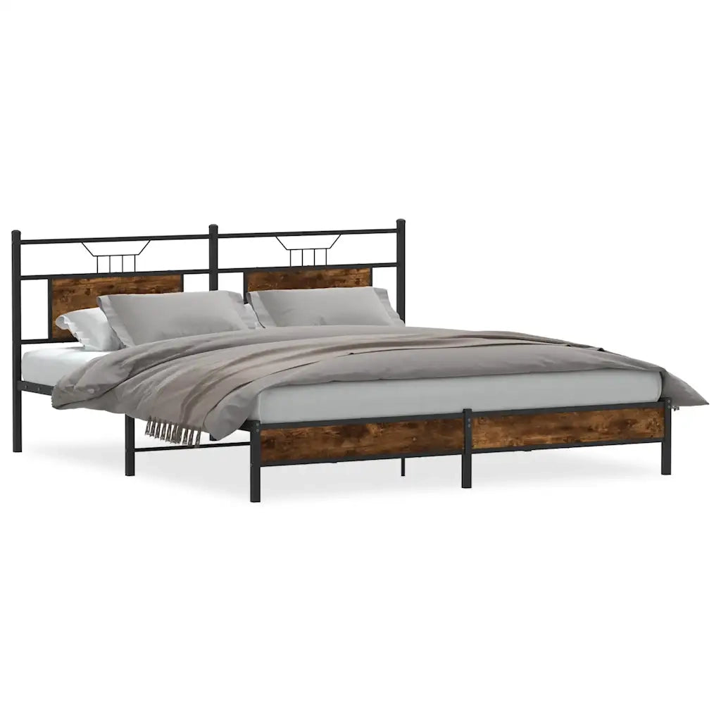 Giroletto senza Materasso Rovere Fumo 160x200 cm in Truciolato