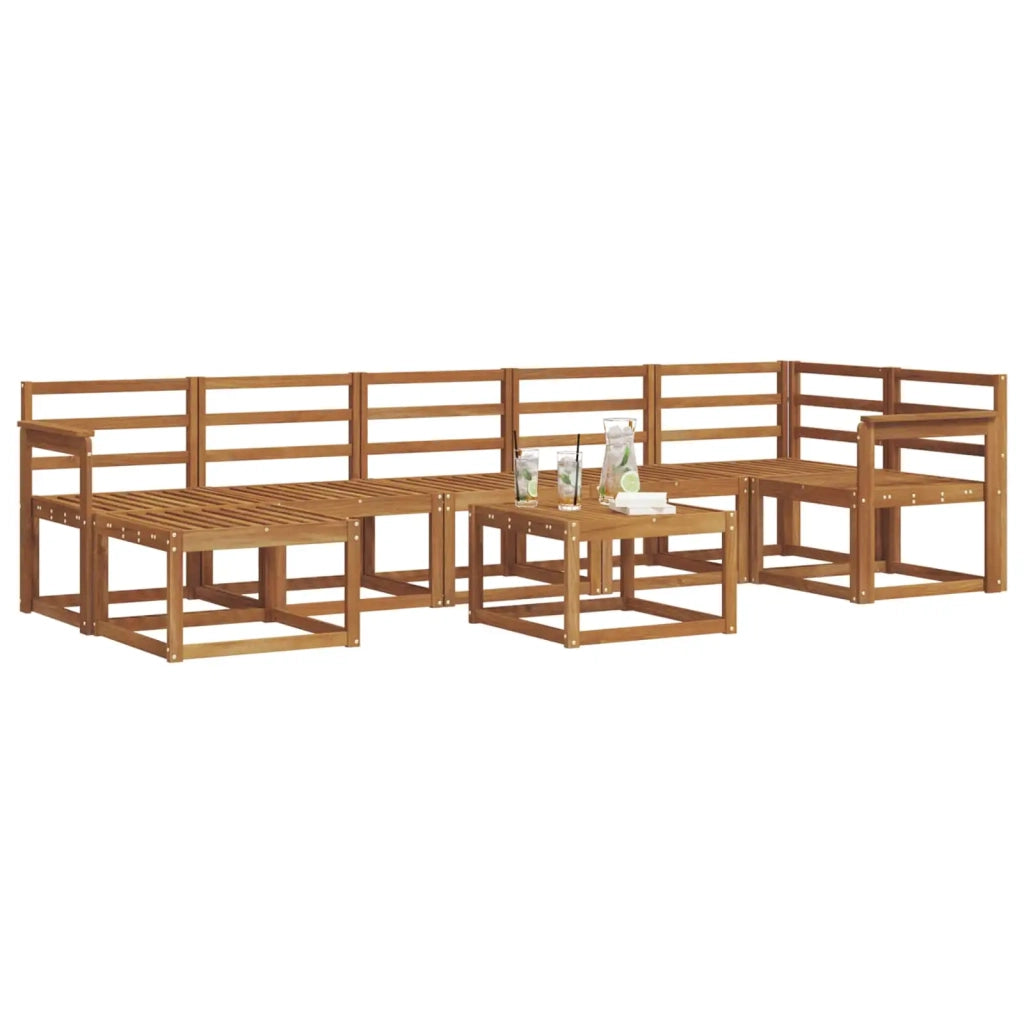 Set di divani da esterno 8 pcs Naturale