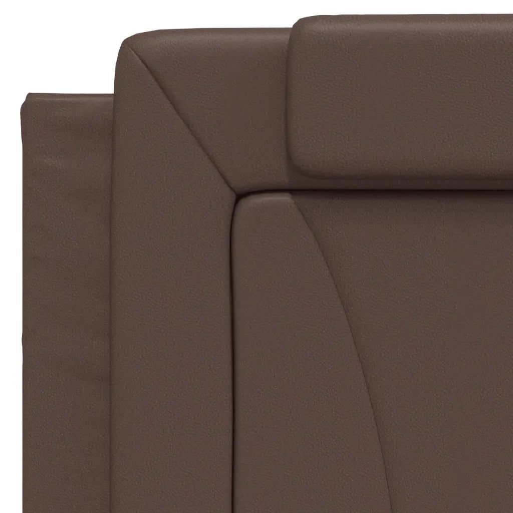 Letto Viana con Materasso Marrone 100x200cm in Similpelle 3208777