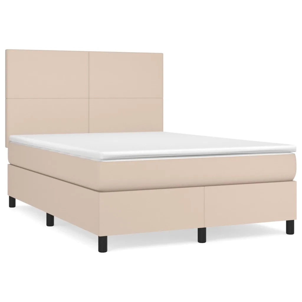 Giroletto a Molle con Materasso Cappuccino 140x200cm Similpelle 3142730