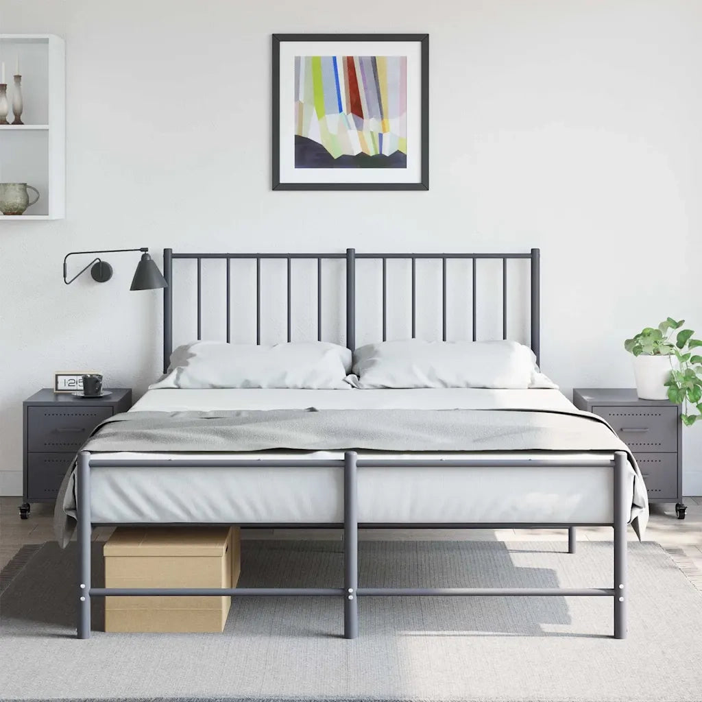 Set di 2 Comodini | Armadio da Notte | Mobiletto da notte Antracite 36x39x43,5 cm in Acciaio