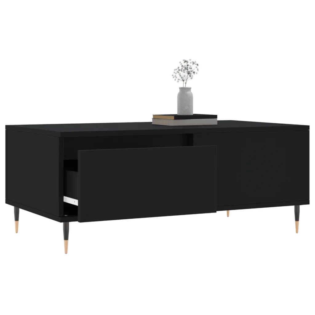 Tavolino da salotto | Tavolino da caff¨¨ | Tavolino da Soggiorno Nero 90x50x36,5 cm in Legno Multistrato