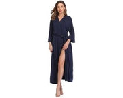 Badjas per donna, camicia da camera leggera, kimono per sauna, abito da sposa e damigella, camicia da notte lunga, asciugamento rapido, assorbimento elevato, badjas per viaggio, pigiama, notturno per donne, colore blu