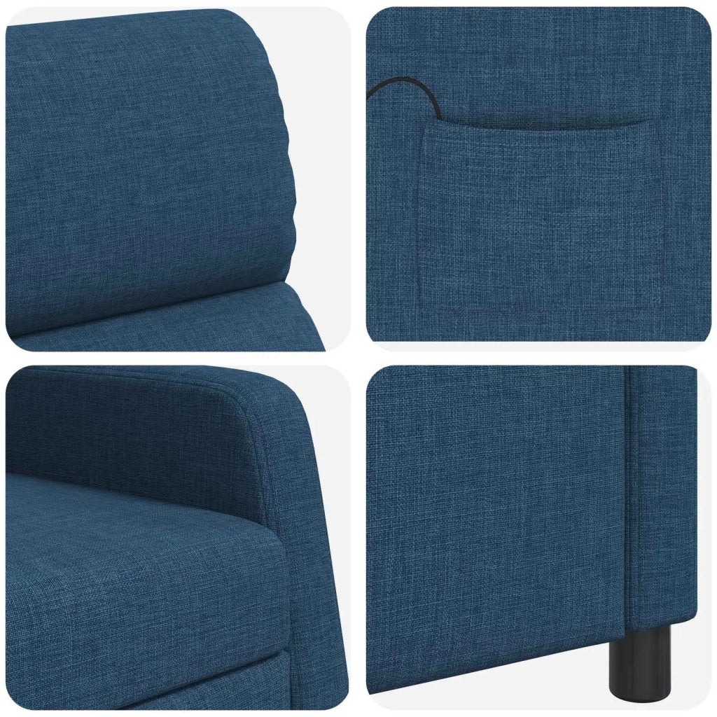 Divano Sedia-Poltrona Massaggiante Blu Tessuto 937082