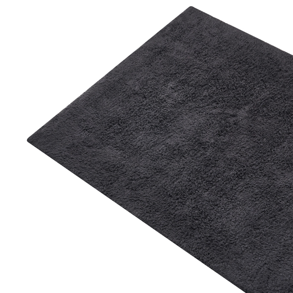 Tappeto da bagno in cotone rettangolare bianco sporco 60 x 90 Accessori da bagno Design moderno