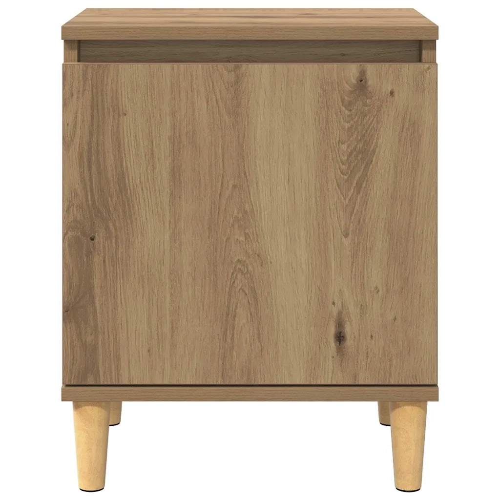 Comodino | Armadio da Notte | Mobiletto da notte Rovere artigianale 40 x 30 x 50 cm