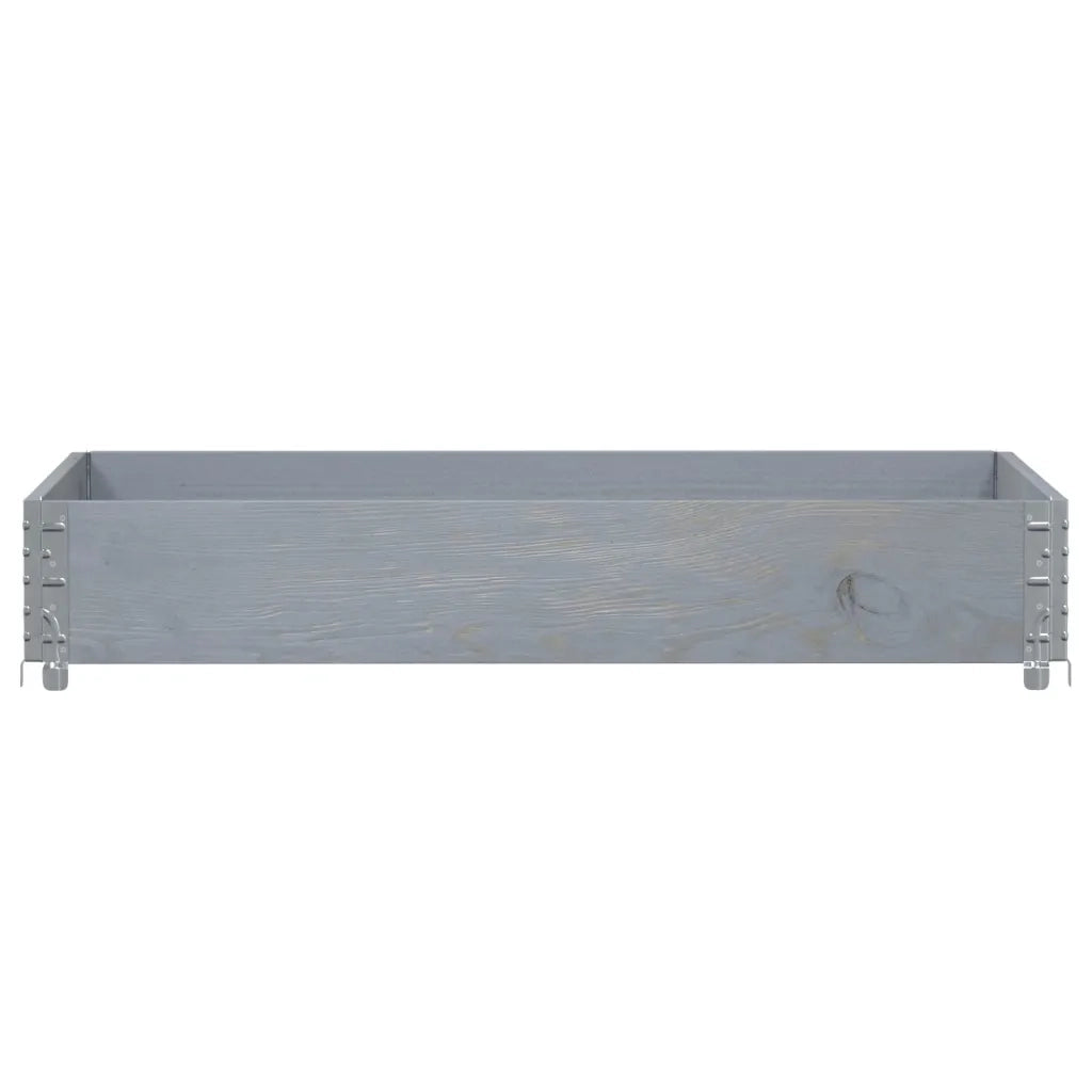 Paretale per Pallet Grigio 120x80 cm in Legno Massello di Pino 4010273