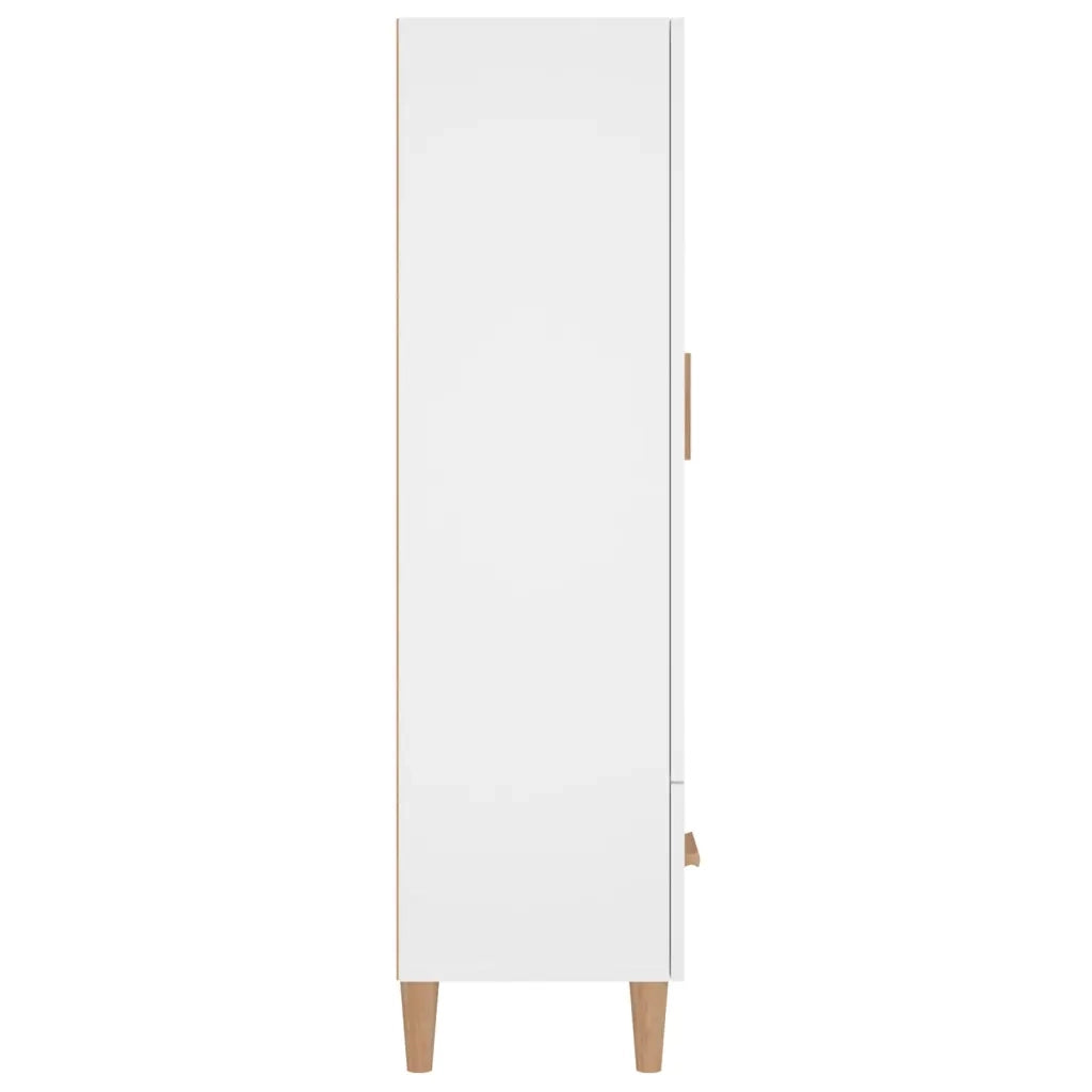 Credenza-Buffet-Armadio da cucina Bianca 70x31x115 cm in Legno Multistrato