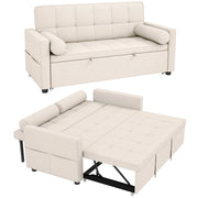 Divano letto 2 posti con letto gigogne ¨C zephmum ¨C 80.5x137.5x84 cm beige