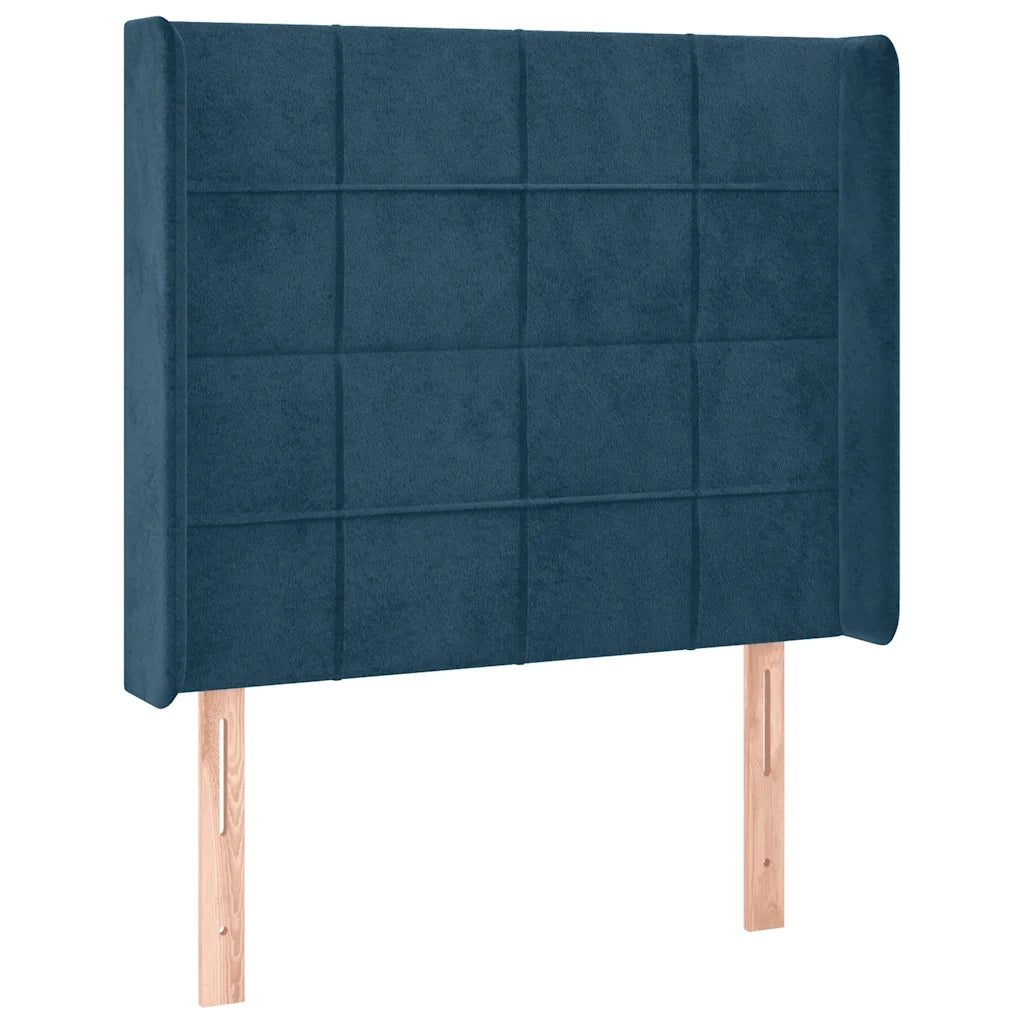 Testiera ad Orecchio Blu Scuro 103x16x118/128 cm in Velluto 3119626