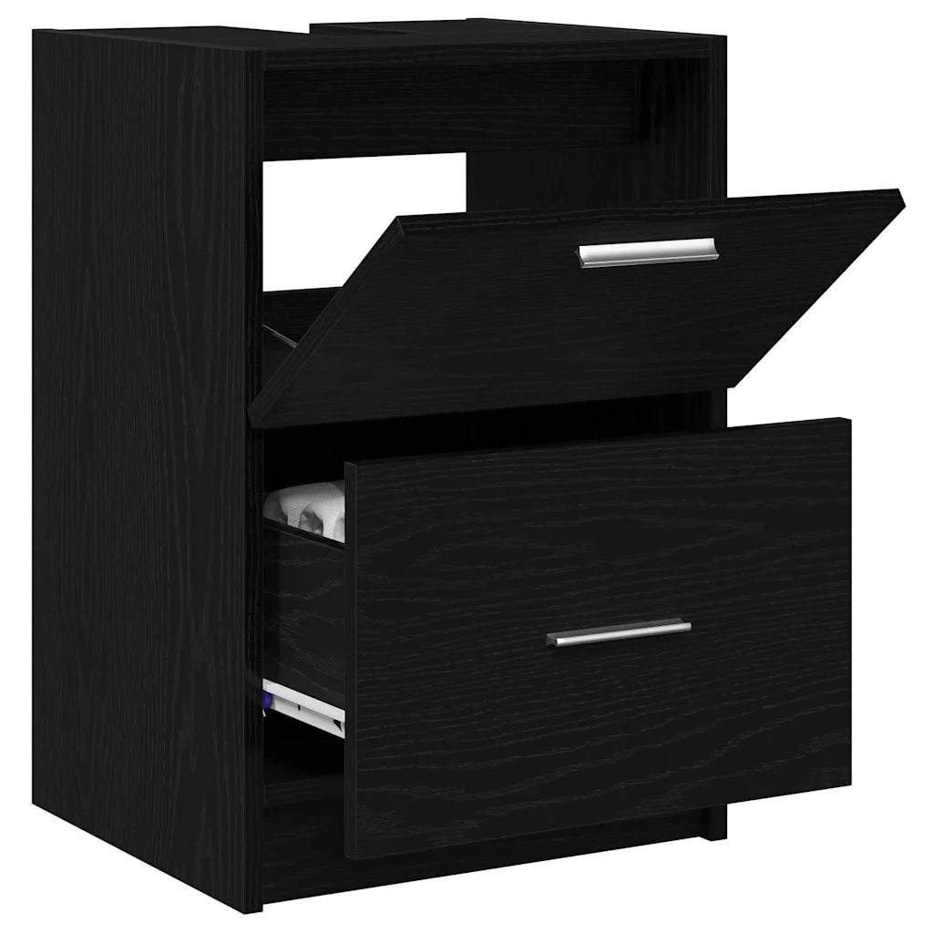 Mobile da Bagno Rovere Nero 40 x 37 x 59 cm Legno multistrato 868814