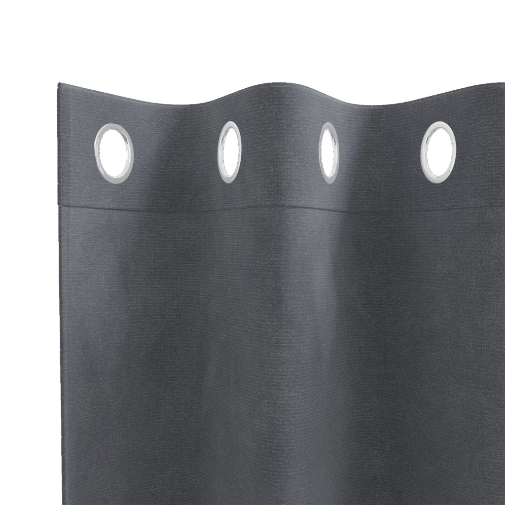 Tende Blackout  con occhielli 2 pezzi in velluto grigio super chiaro