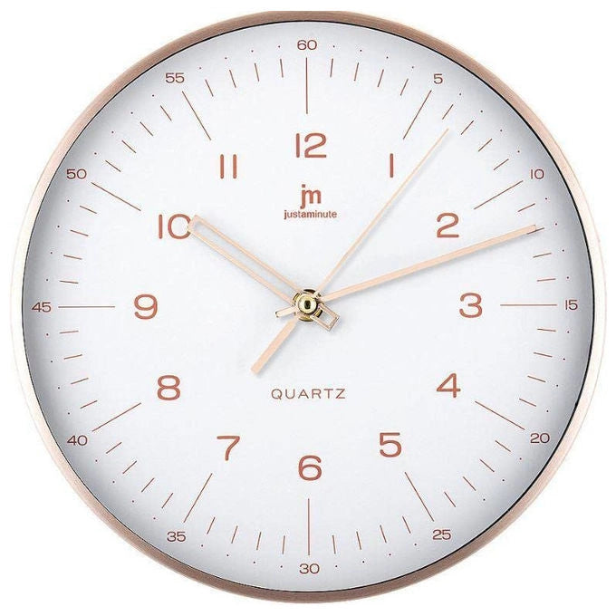 Lowell, Orologio da Parete Tondo, Alluminio Rosa, 25 cm, 14967-CF