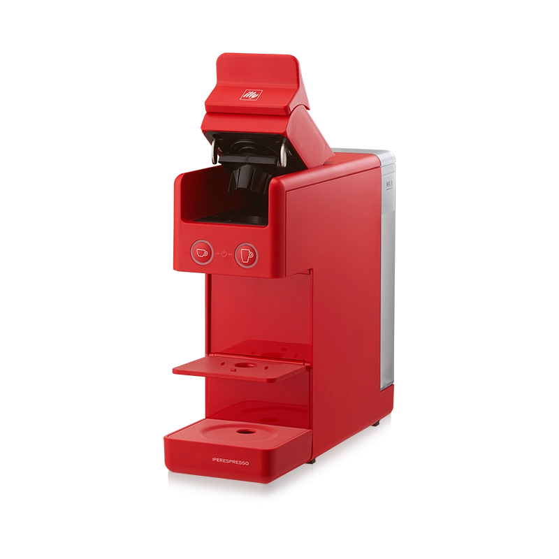 Illy caffè, macchina da caffè a capsule iperespresso y3.3 rossa 60559