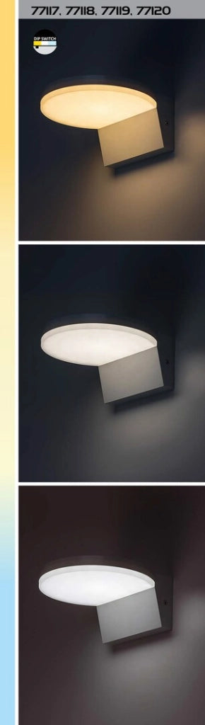 Applique esterna bianca tonda LED 9W CCT IP54 Batida Rabalux