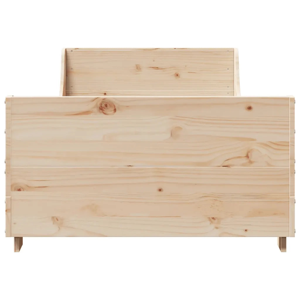 Letto senza Materasso 75x190 cm in Legno Massello Pino 850791