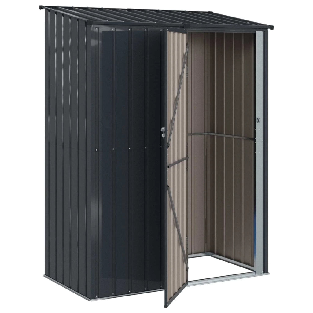Casette da giardino Antracite 153,5 x 86 x 200 cm Metallo