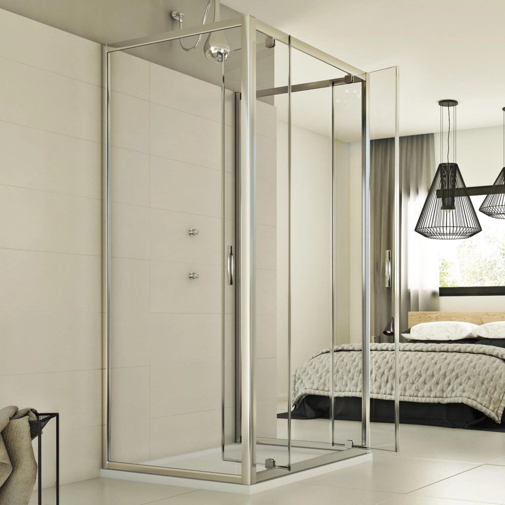 Box Doccia 3 lati 75x100x75 CM H198 trasparente mod. Cristal Trio 2 Ante