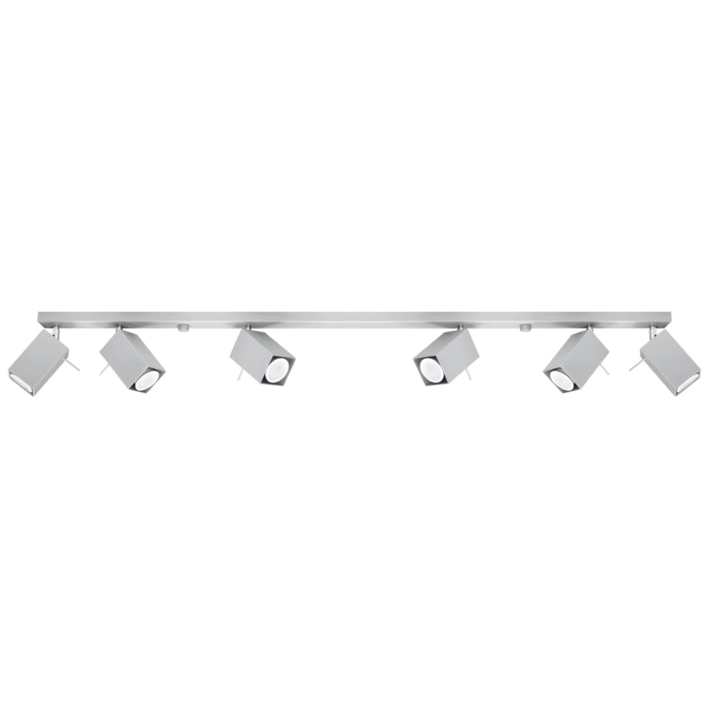 Plafoniera Pure Lume BRAVEA barra 6xGU10 grigio cromo