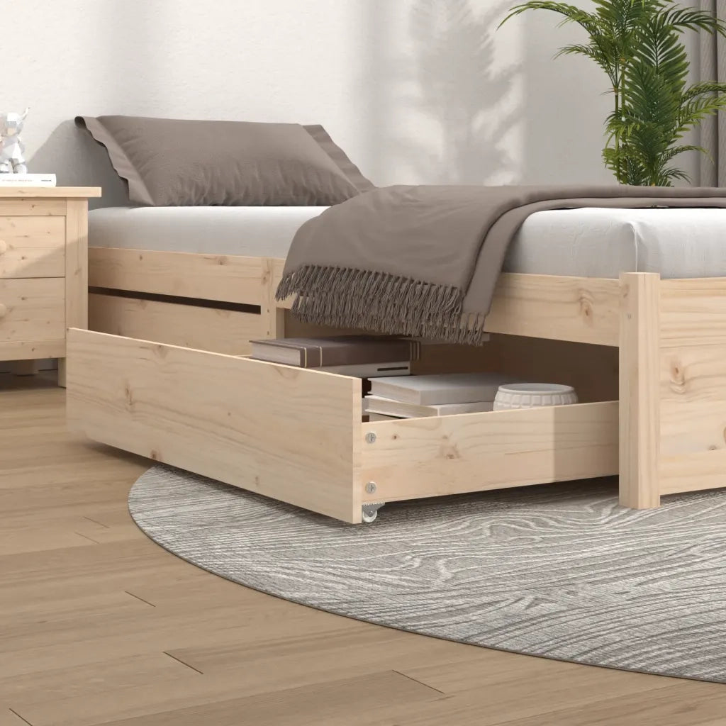 Cassettoni da Letto 2 pz in Legno Massello di Pino CFW4717288