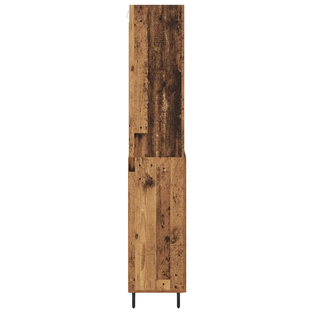 Credenza con Cassetto-Buffet-Armadio da cucina Legno vecchio 69,5 x 34 x 180 cm 639024