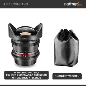 8/3,8 Fisheye II Video APS-C Nikon F