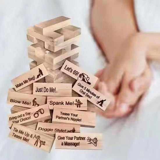 Gioco di costruzione a blocchi, Attività da coppia, Idee per una serata romantica, Blocchi da gioco, 48 pezzi, Adulti 18+