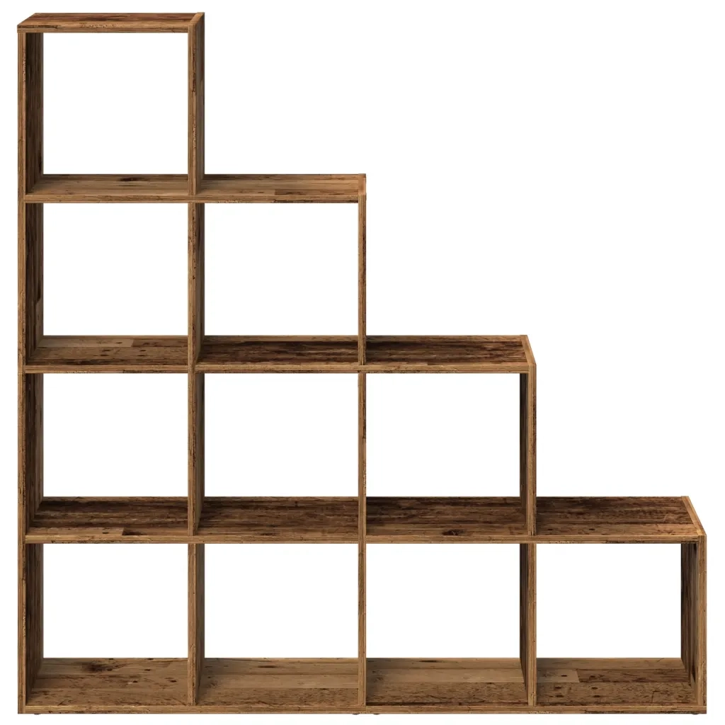 vidaXL Libreria a 4 Ripiani Legno Vecchio 131,5x29x131,5 cm Truciolato