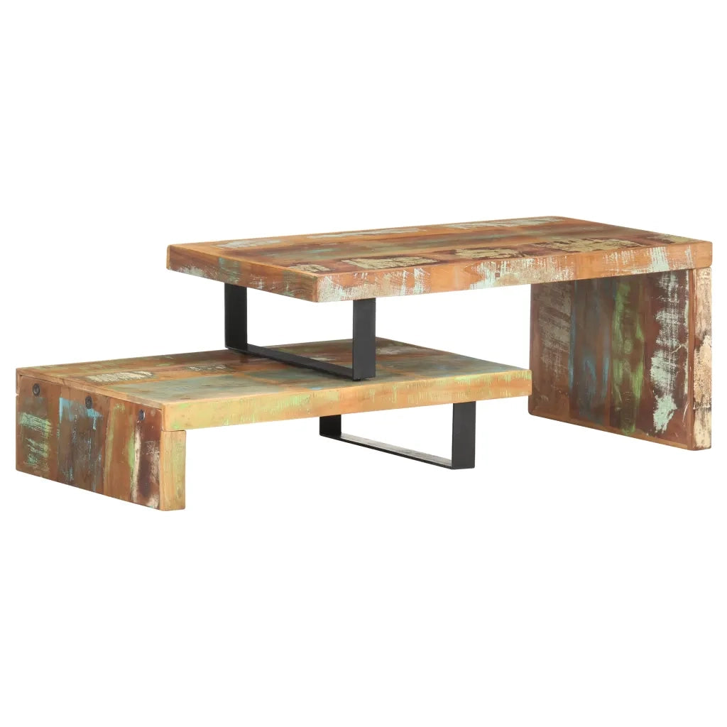 Set Tavolini da Salotto 2 pz in Legno Massello di Recupero cod mxl 17263
