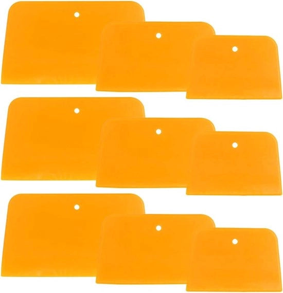 Kit di riempimento per carrozzeria con 9 spatole in plastica riciclabile, dimensioni 4", 5", 6