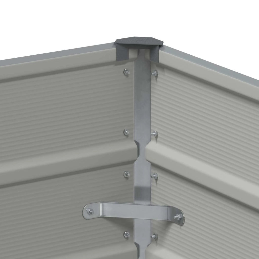 Fioriera Grigio chiaro 100 x 50 x 77 cm Acciaio zincato