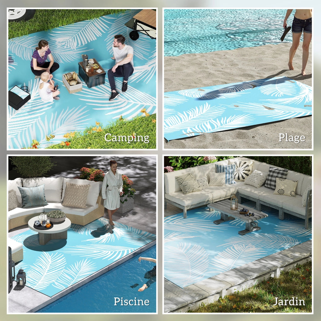 Tappeto esterno reversibile ¨C zephmum ¨C blu 274x182 cm