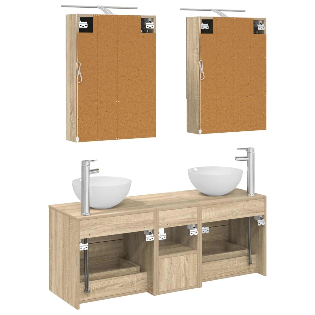 Set di mobili per il bagno 5 pcs Rovere Sonoma 3406721