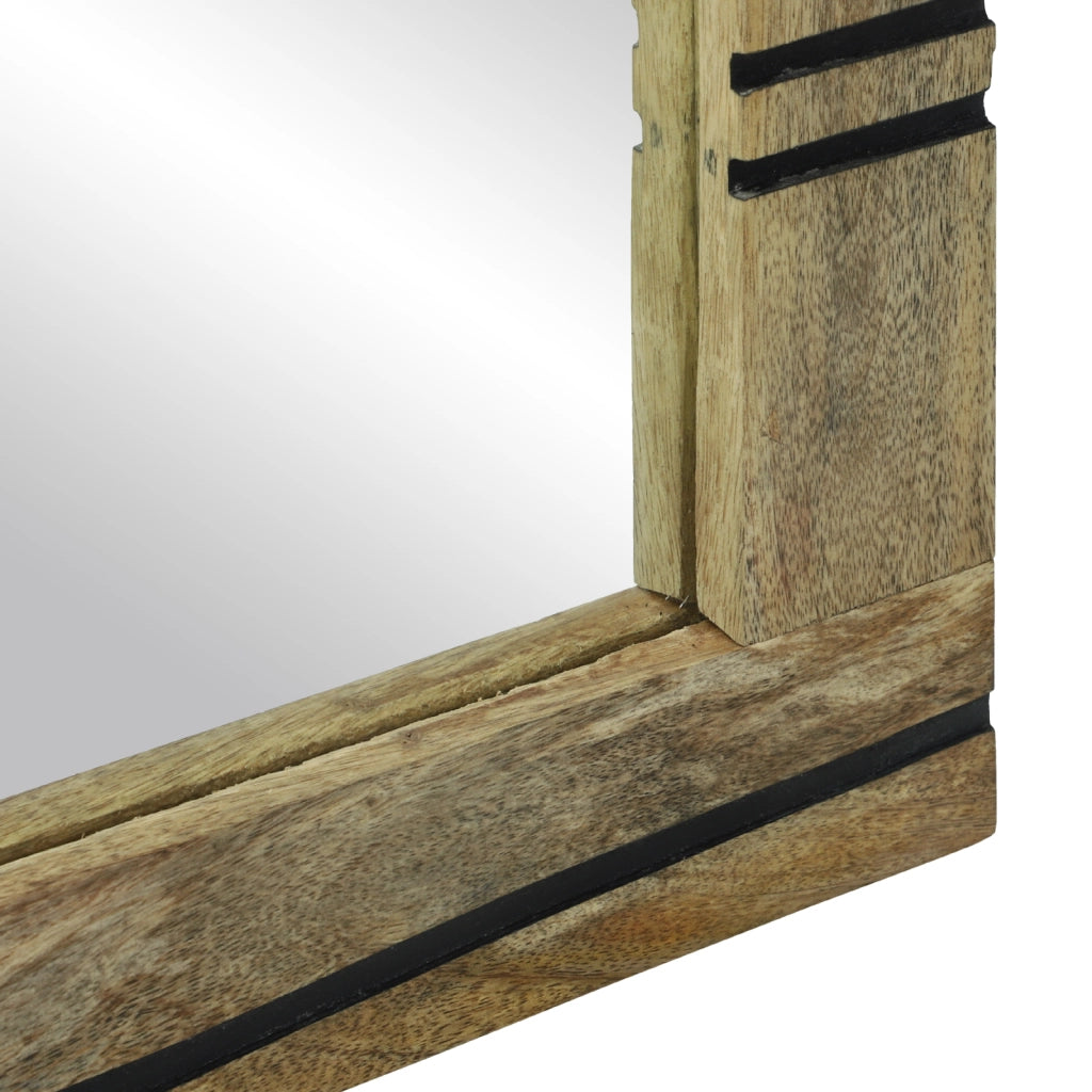 Specchio da bagno 50x70x30 cm Legno massello mango