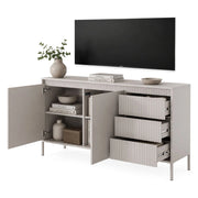 Madia Hatomo, Credenza 3 Cassetti, 154x40x81h cm Beige
