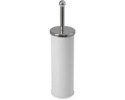 Spazzola e supporto per toiletto in plastica, bianco, 29 x 32 x 42 cm