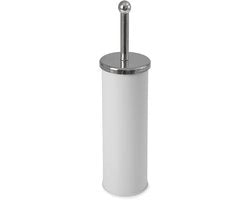 Spazzola e supporto per toiletto in plastica, bianco, 29 x 32 x 42 cm