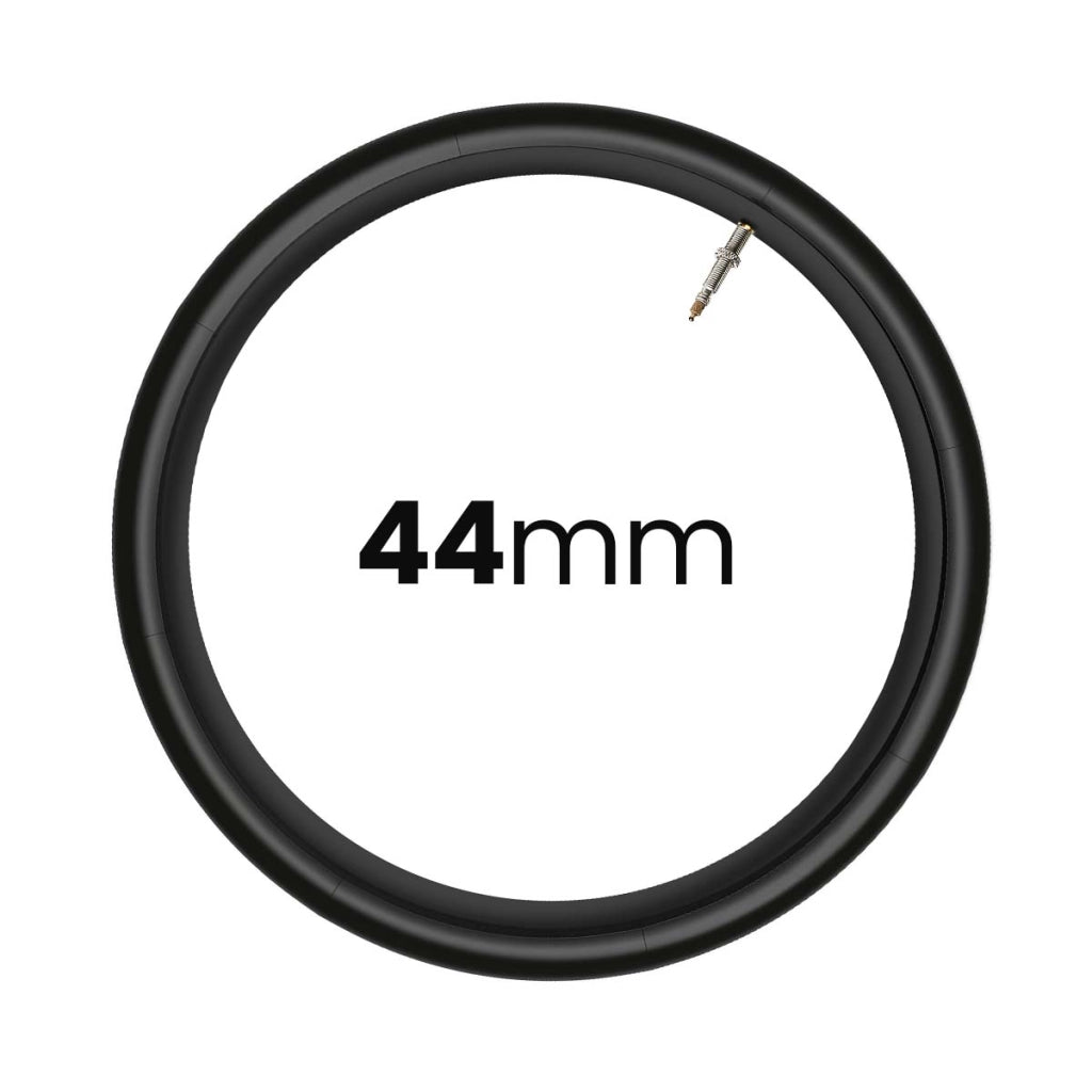Camera d'aria 20x1.75 a 1.90 per bicicletta in gomma con valvola da 44 mm Nero Avizar