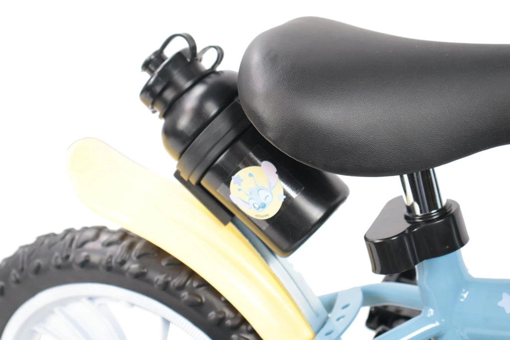 Bicicletta per Bambini 12" Disney Stitch Freno Caliper e Stabilizzatori in Acciaio Hi-Ten Azzurro